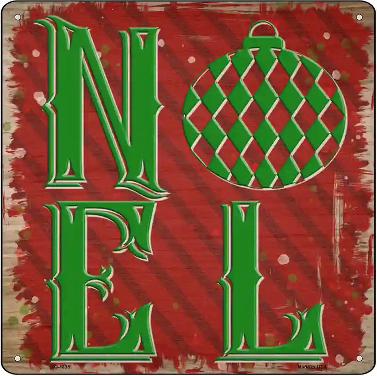 Noel Ornament Novelty Metal Square Sign