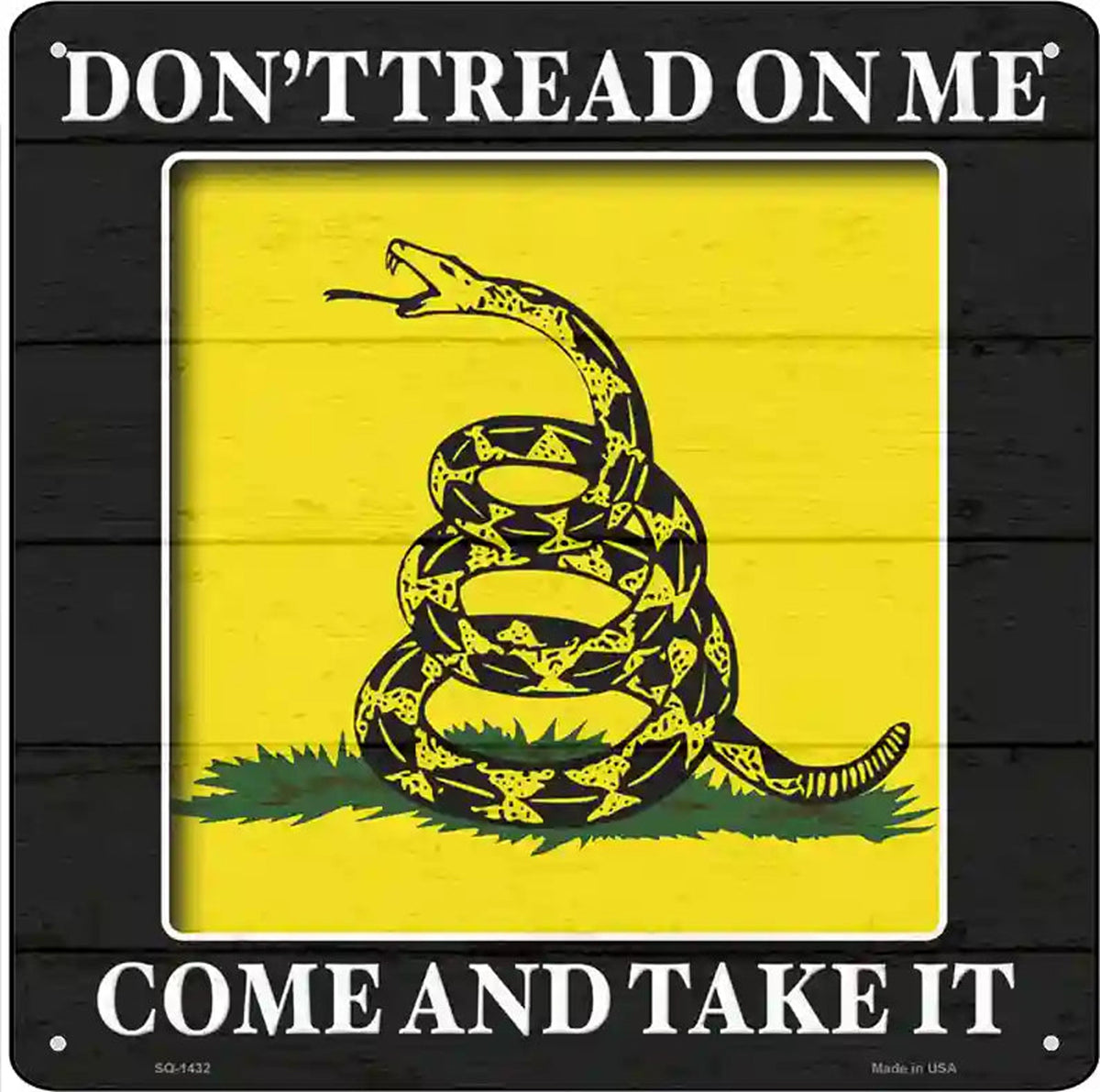 Come And Take It Gadsden Novelty Metal Square Sign