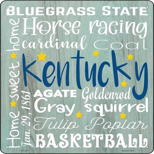 Kentucky Motto Novelty Metal Square Sign