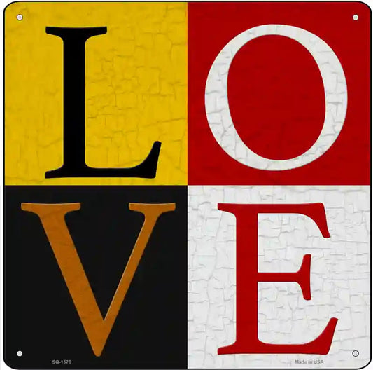 LOVE Novelty Metal Square Sign