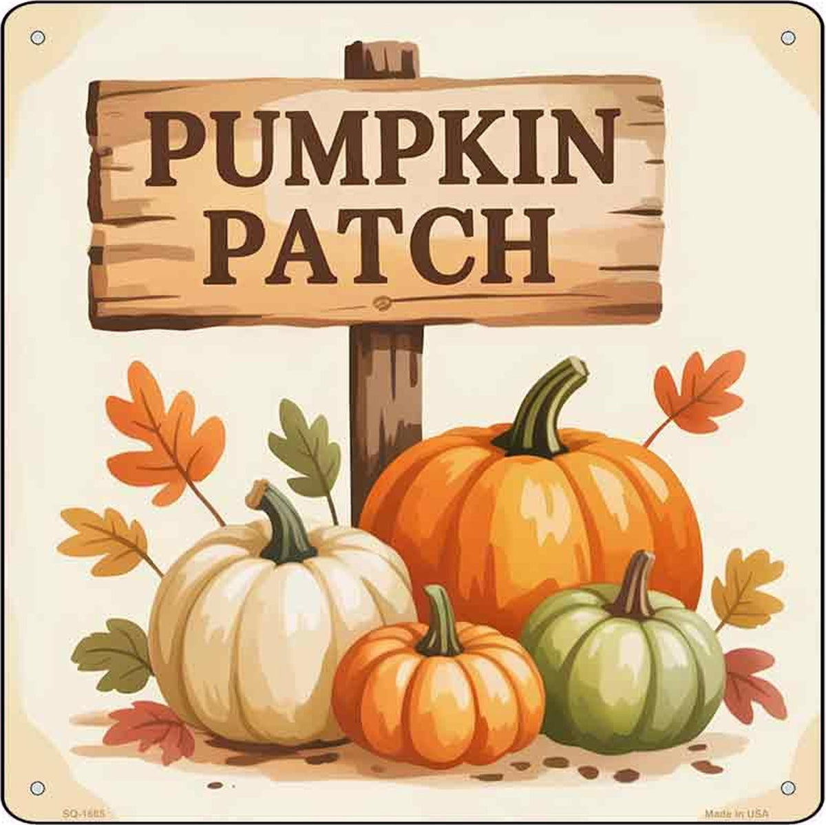 Pumpkin Patch Novelty Metal Square Sign