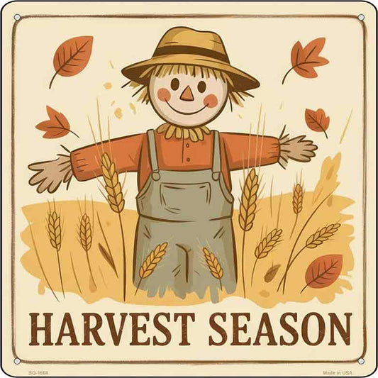 Harvest Season Novelty Metal Square Sign