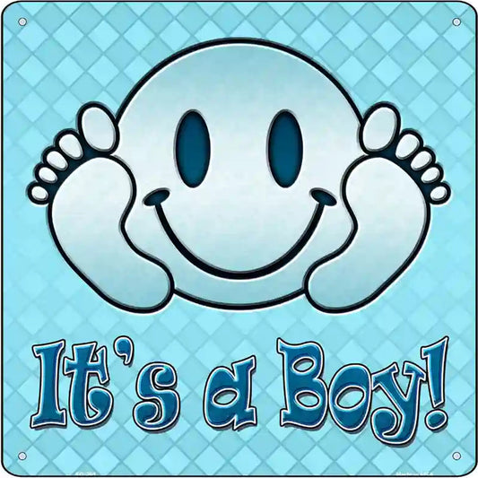 Its A Boy Novelty Metal Square Sign