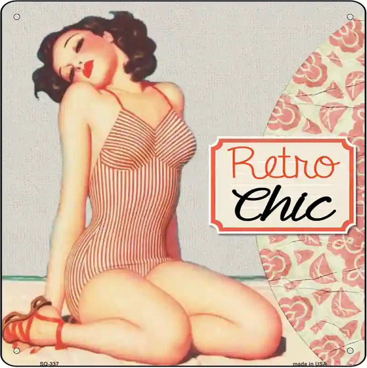 Retro Chic Novelty Square Sign