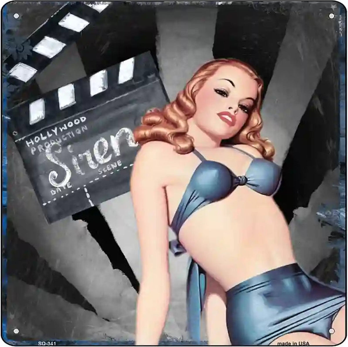 Actress Posing Novelty Square Sign