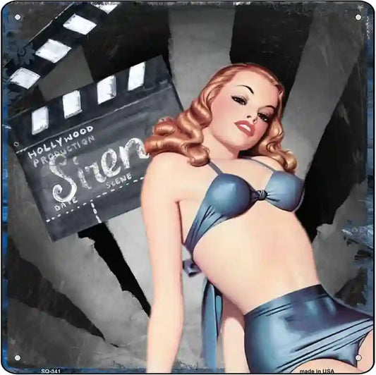 Actress Posing Novelty Square Sign