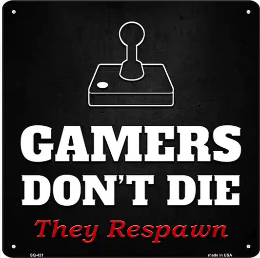 Atari Gamers Dont Die Novelty Square Sign