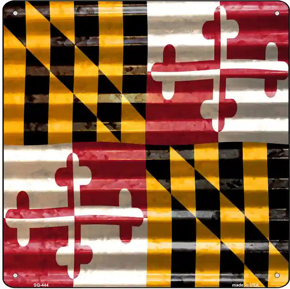 Maryland Flag Corrugated Effect Novelty Square Sign
