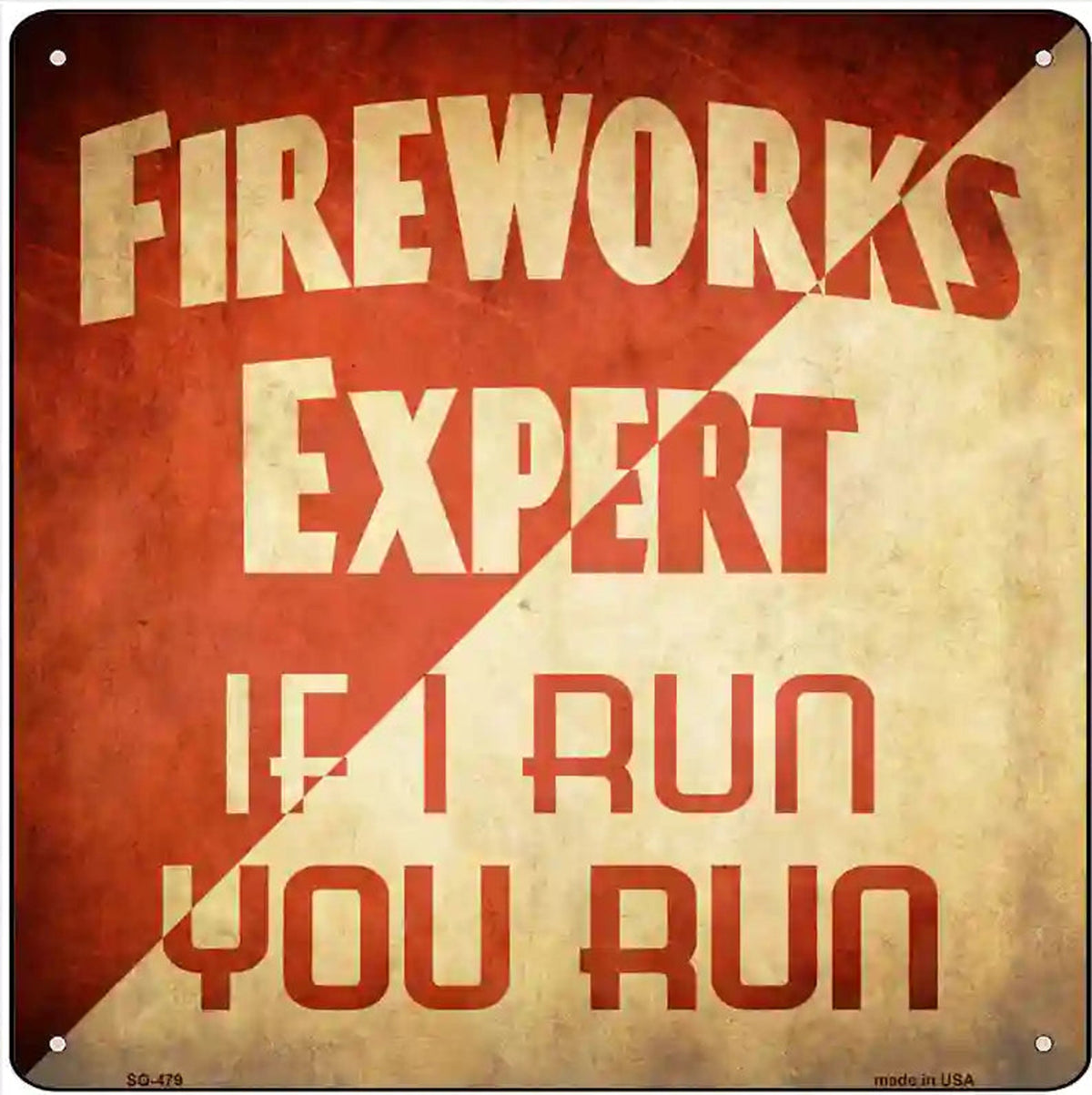 Fireworks Expert Novelty Square Sign