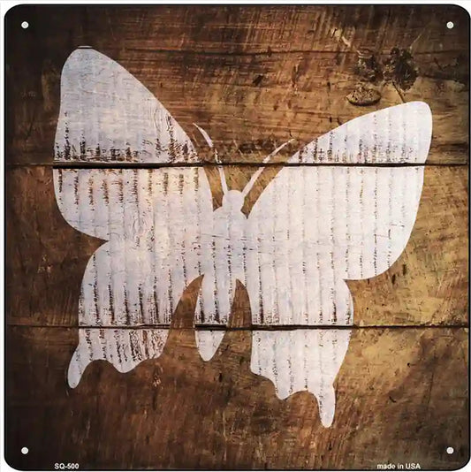 Butterfly Painted Stencil Novelty Square Sign