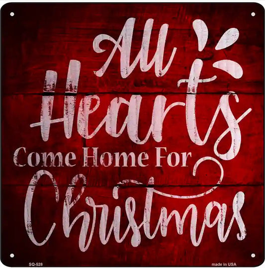 Come Home For Christmas Novelty Metal Square Sign