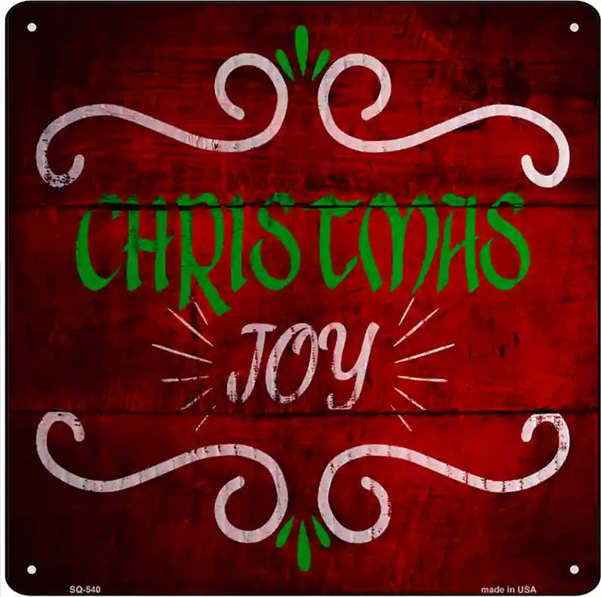 Christmas Joy Novelty Metal Square Sign
