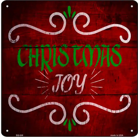 Christmas Joy Novelty Metal Square Sign