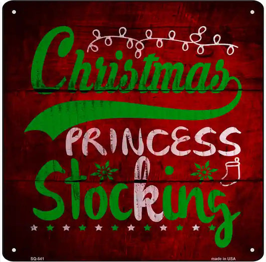 Christmas Princess Novelty Metal Square Sign