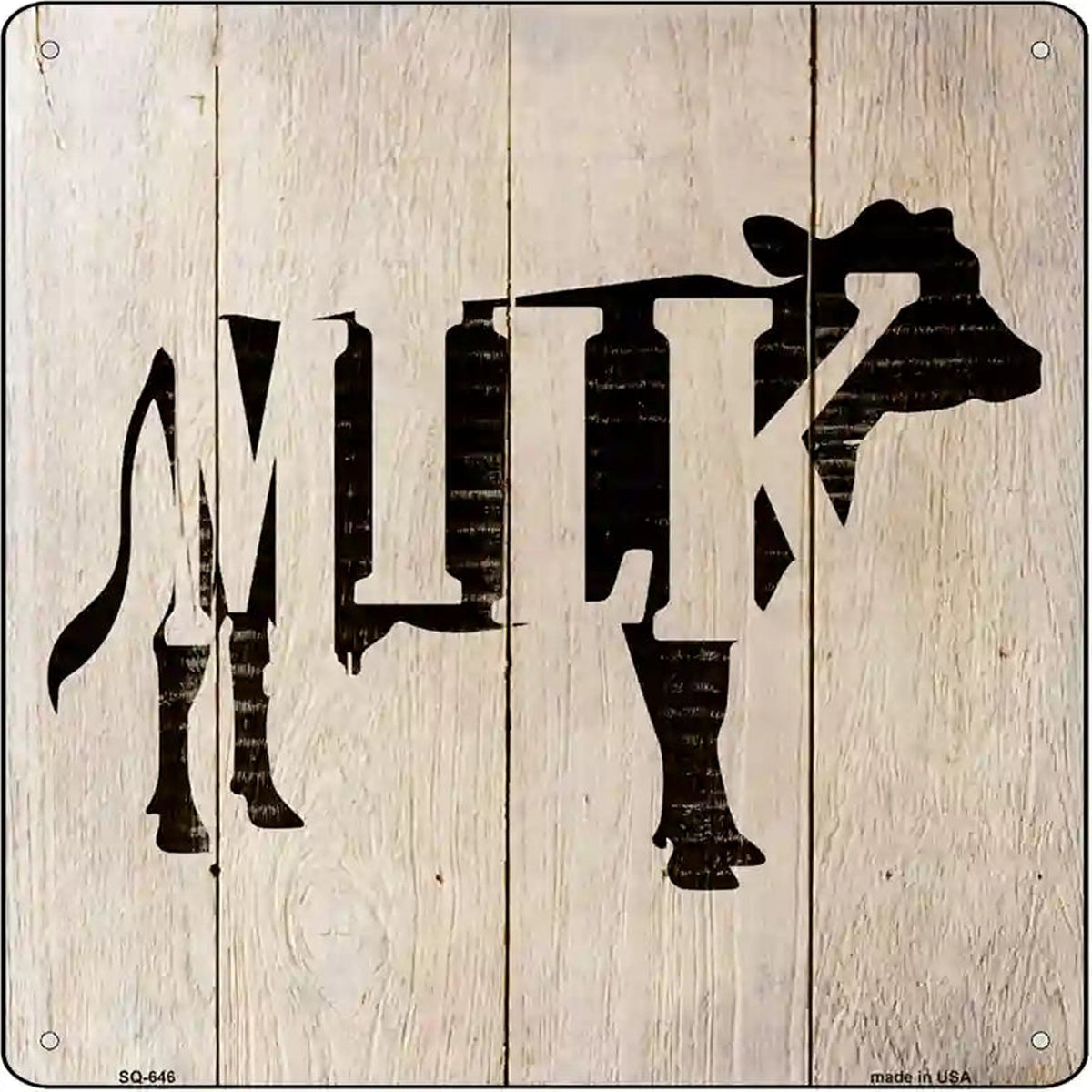 Cows Make Milk Novelty Metal Square Sign