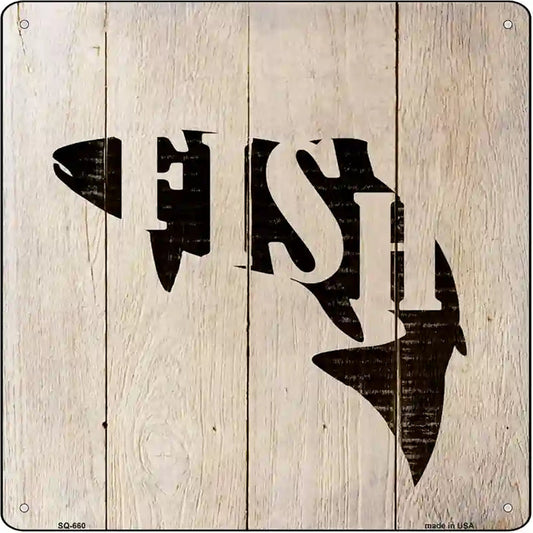 Fish Make Fish Novelty Metal Square Sign