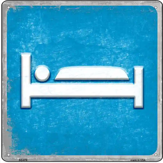 Bed Novelty Metal Square Sign