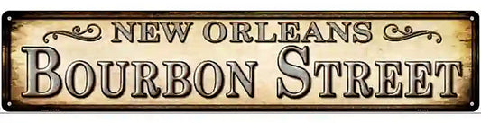 Bourbon Street New Orleans Novelty Metal Street Sign
