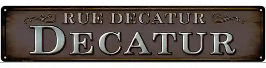 Rue Decatur Novelty Metal Street Sign