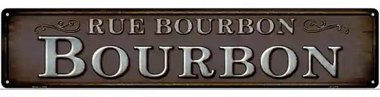 Rue Bourbon Novelty Metal Street Sign