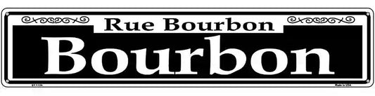 Bourbon Novelty Metal Street Sign