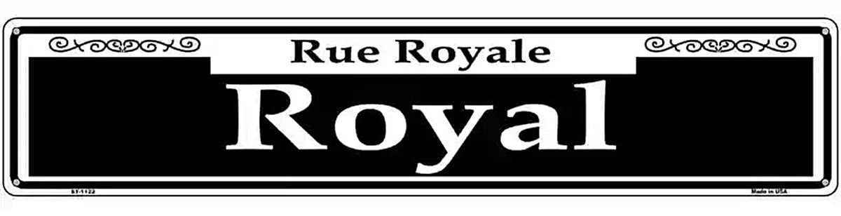 Royal Novelty Metal Street Sign