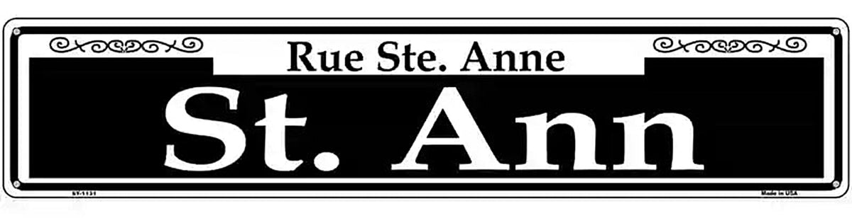 St. Ann Novelty Metal Street Sign