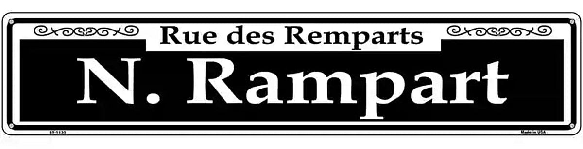 N. Rampart Novelty Metal Street Sign