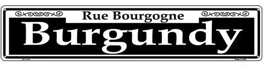 Burgundy Novelty Metal Street Sign