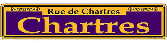 Chartres Purple Novelty Metal Street Sign