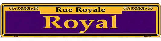 Royal Purple Novelty Metal Street Sign
