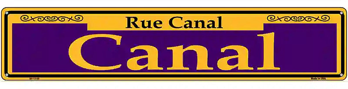 Canal Purple Novelty Metal Street Sign