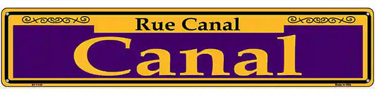 Canal Purple Novelty Metal Street Sign