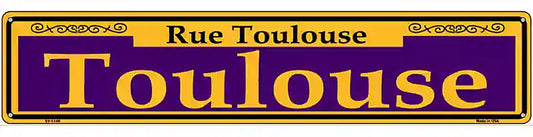 Toulouse Purple Novelty Metal Street Sign