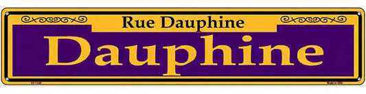 Dauphine Purple Novelty Metal Street Sign