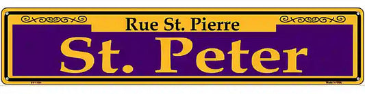 St. Peter Purple Novelty Metal Street Sign