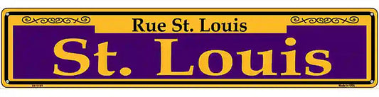 St. Louis Purple Novelty Metal Street Sign