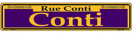 Conti Purple Novelty Metal Street Sign