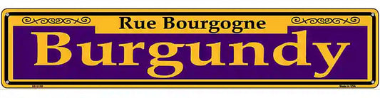 Burgundy Purple Novelty Metal Street Sign