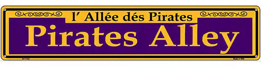 Pirates Alley Purple Novelty Metal Street Sign