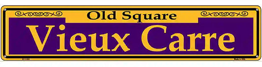 Vieux Carre Purple Novelty Metal Street Sign