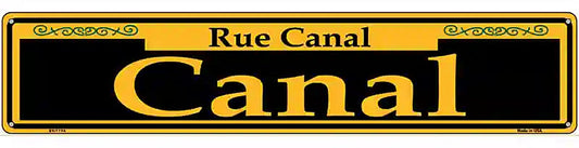 Canal Yellow Novelty Metal Street Sign