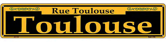 Toulouse Yellow Novelty Metal Street Sign