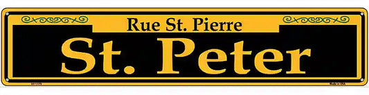 St. Peter Yellow Novelty Metal Street Sign