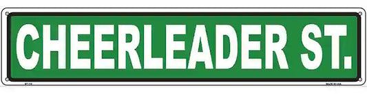 Cheerleader St. Novelty Metal Street Sign