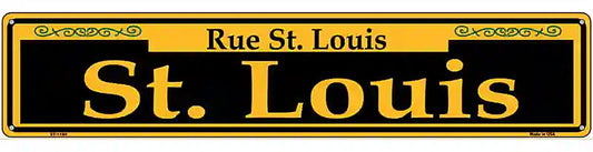 St. Louis Yellow Novelty Metal Street Sign
