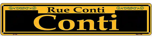 Conti Yellow Novelty Metal Street Sign