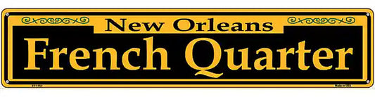French Quarter Yellow Novelty Metal Street Sign