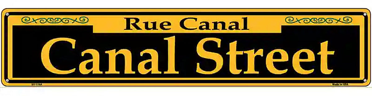 Canal Street Yellow Novelty Metal Street Sign