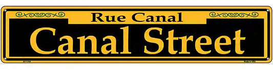 Canal Street Yellow Novelty Metal Street Sign